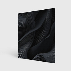 Картина квадратная Черная геометрическая материя