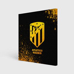 Картина квадратная Atletico Madrid - gold gradient