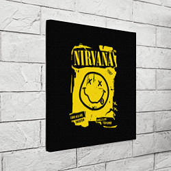 Холст квадратный Nirvana - смайлик, цвет: 3D-принт — фото 2