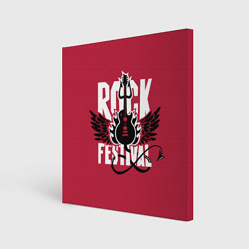 Картина квадратная Рок фестиваль - гитара / 3D-принт – фото 1