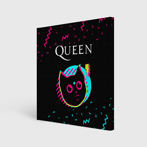 Картина квадратная Queen - rock star cat / 3D-принт – фото 1