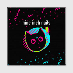 Холст квадратный Nine Inch Nails - rock star cat, цвет: 3D-принт — фото 2
