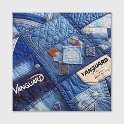 Холст квадратный Vanguard jeans patchwork - ai art, цвет: 3D-принт — фото 2