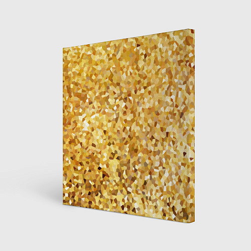 Картина квадратная Золотая мелкая мозаика / 3D-принт – фото 1