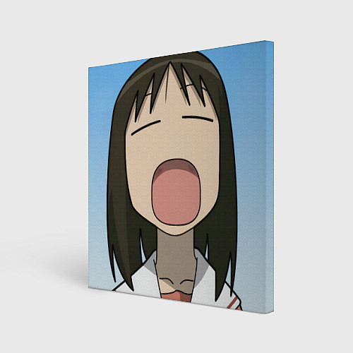 Картина квадратная Azumanga Daioh Аюму Касуга зевает / 3D-принт – фото 1