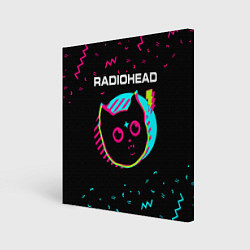 Картина квадратная Radiohead - rock star cat