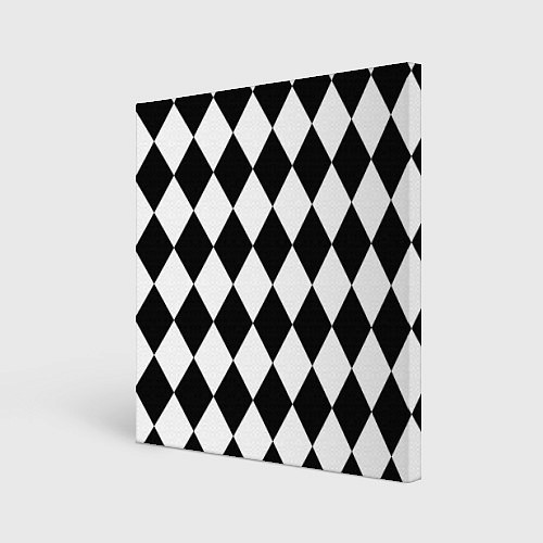 Картина квадратная Арлекин черно-белый / 3D-принт – фото 1