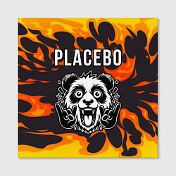 Холст квадратный Placebo рок панда и огонь, цвет: 3D-принт — фото 2