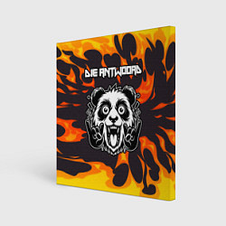 Холст квадратный Die Antwoord рок панда и огонь, цвет: 3D-принт