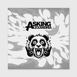 Холст квадратный Asking Alexandria рок панда на светлом фоне, цвет: 3D-принт — фото 2