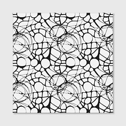 Холст квадратный Абстрактный нейрографический узор, цвет: 3D-принт — фото 2