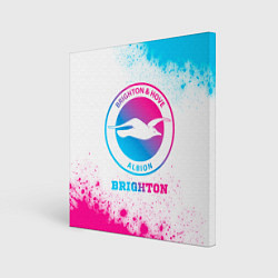 Картина квадратная Brighton neon gradient style