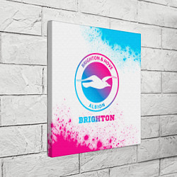 Холст квадратный Brighton neon gradient style, цвет: 3D-принт — фото 2