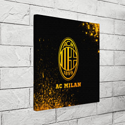 Холст квадратный AC Milan - gold gradient, цвет: 3D-принт — фото 2