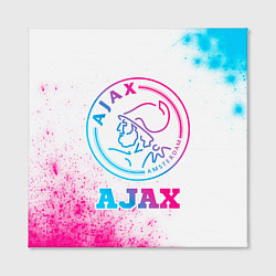 Холст квадратный Ajax neon gradient style, цвет: 3D-принт — фото 2