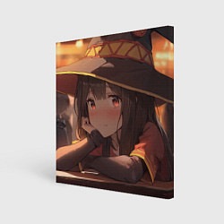 Холст квадратный Konosuba Мэгумин cute, цвет: 3D-принт