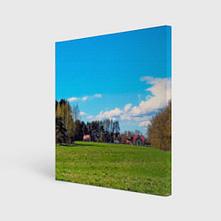 Холст квадратный Пригородный пейзаж, цвет: 3D-принт