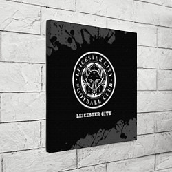 Холст квадратный Leicester City sport на темном фоне, цвет: 3D-принт — фото 2