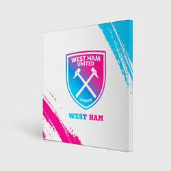 Картина квадратная West Ham neon gradient style