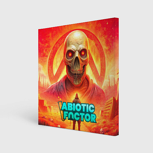 Картина квадратная Abiotic Factor horror skull / 3D-принт – фото 1