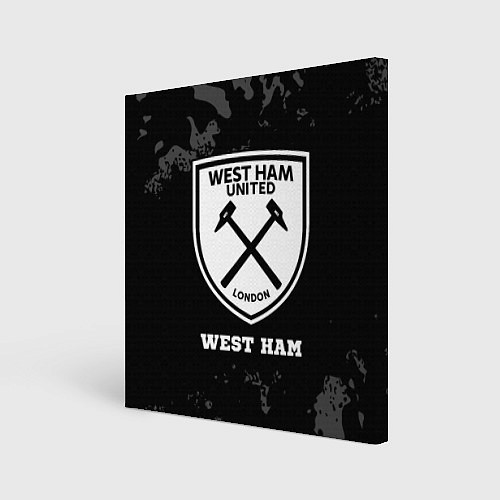 Картина квадратная West Ham sport на темном фоне / 3D-принт – фото 1
