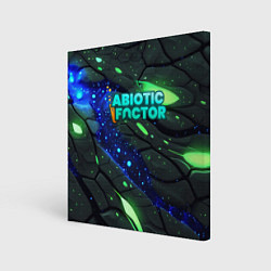 Картина квадратная Abiotic Factor logo bright neon