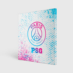 Холст квадратный PSG neon gradient style, цвет: 3D-принт