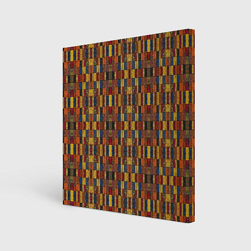 Картина квадратная Африканский геометрический узор-паттерн / 3D-принт – фото 1