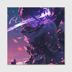 Холст квадратный Genshin Impact Эи Райден Баал draw, цвет: 3D-принт — фото 2