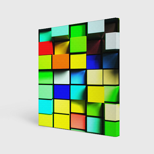 Картина квадратная Оптические кубы / 3D-принт – фото 1