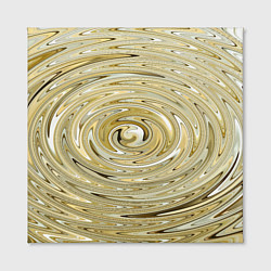 Холст квадратный Абстракция золотой водоворот, цвет: 3D-принт — фото 2