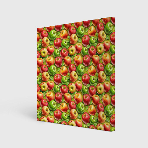 Картина квадратная Ароматные сочные яблоки / 3D-принт – фото 1