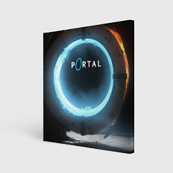 Холст квадратный Portal logo game, цвет: 3D-принт