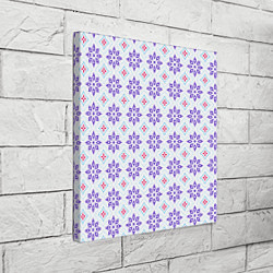 Холст квадратный Красивый цветочный узор, цвет: 3D-принт — фото 2