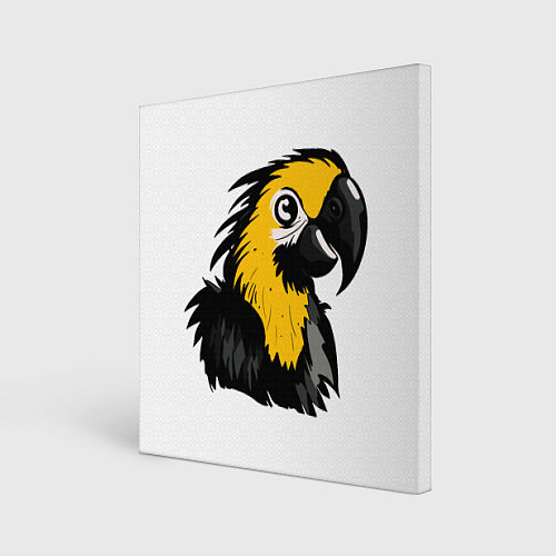 Картина квадратная Желтый попугай / 3D-принт – фото 1