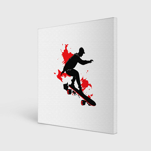 Картина квадратная Черный скейтер / 3D-принт – фото 1