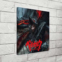 Холст квадратный Berserk - Gats and wolf, цвет: 3D-принт — фото 2