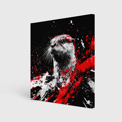 Картина квадратная Портрет выдры / 3D-принт – фото 1