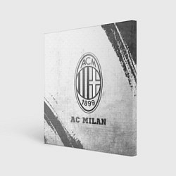 Холст квадратный AC Milan - white gradient, цвет: 3D-принт