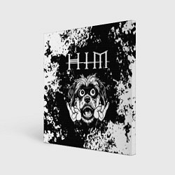 Холст квадратный HIM рок пес, цвет: 3D-принт