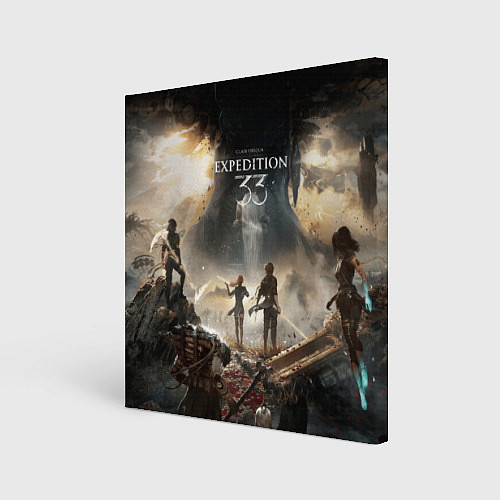 Картина квадратная Герои Clair Obscur expedition 33 / 3D-принт – фото 1