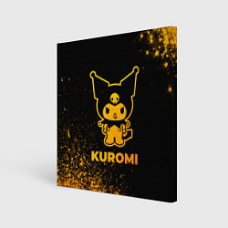 Картина квадратная Kuromi - gold gradient