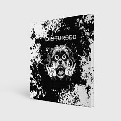 Картина квадратная Disturbed рок пес