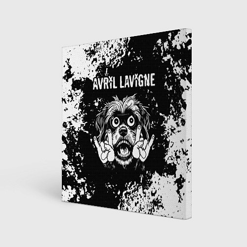 Картина квадратная Avril Lavigne рок пес / 3D-принт – фото 1