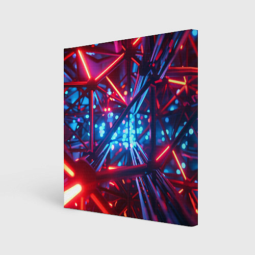 Картина квадратная Неоновые трубки / 3D-принт – фото 1