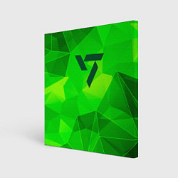 Картина квадратная Seventeen green poly