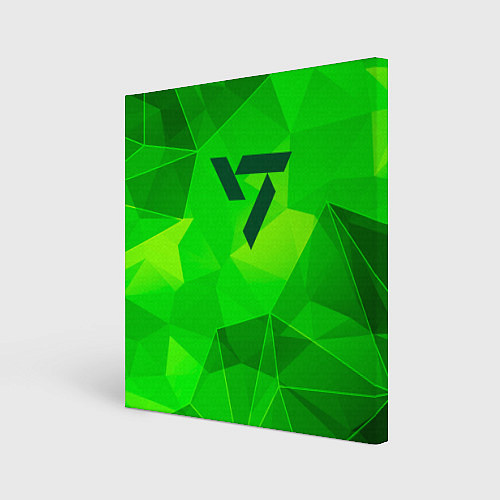 Картина квадратная Seventeen green poly / 3D-принт – фото 1