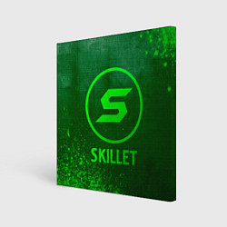 Картина квадратная Skillet - green gradient