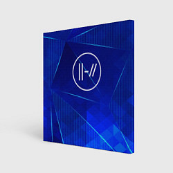 Картина квадратная Twenty One Pilots blue poly