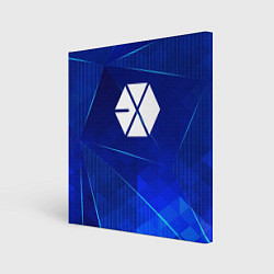 Холст квадратный Exo blue poly, цвет: 3D-принт